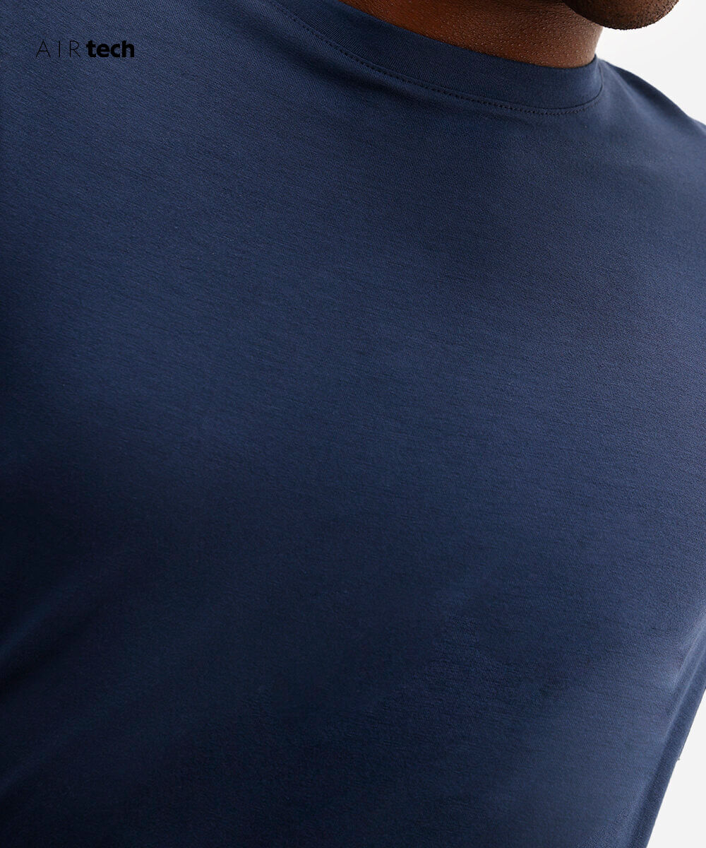 camiseta comfort masculina manga curta AIRtech azul