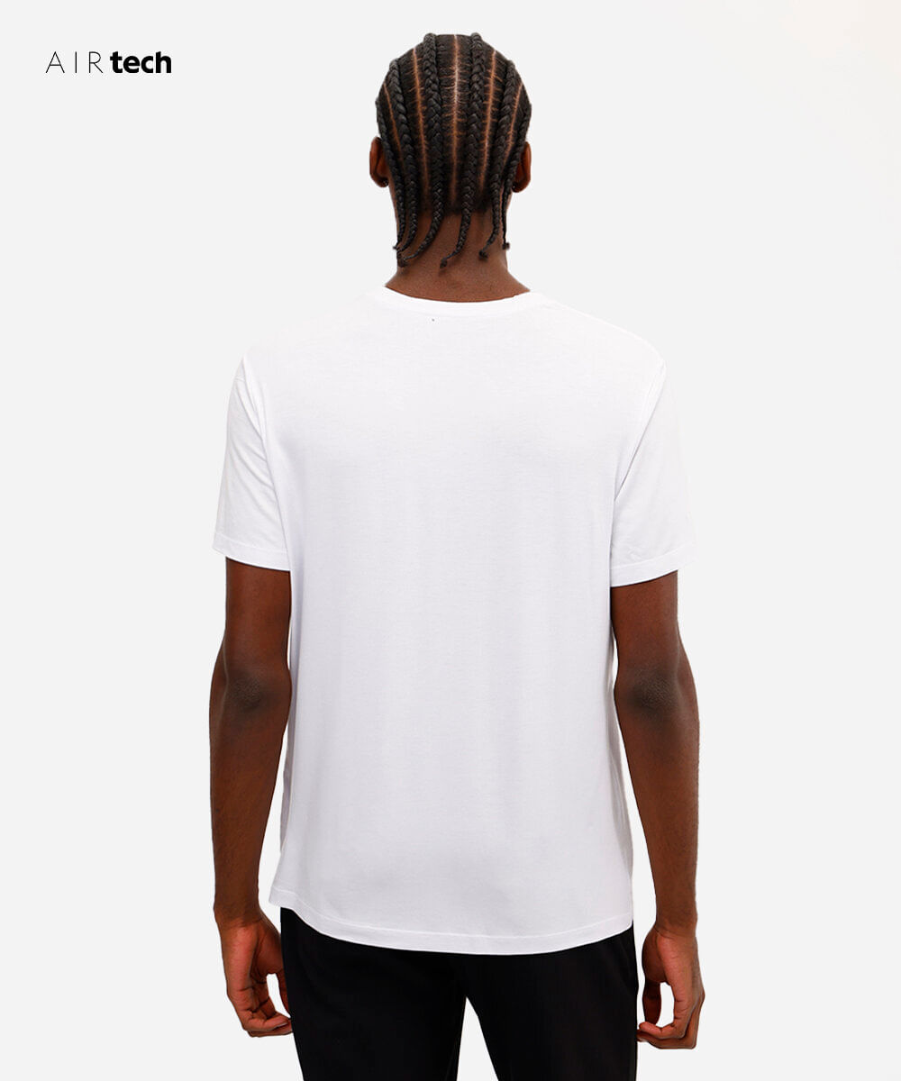 camiseta comfort masculina manga curta AIRtech branca