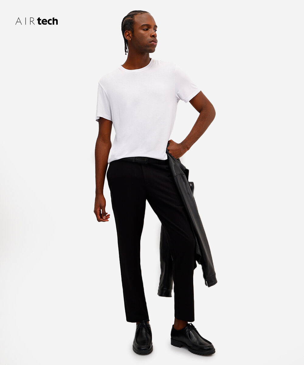 camiseta comfort masculina manga curta AIRtech branca