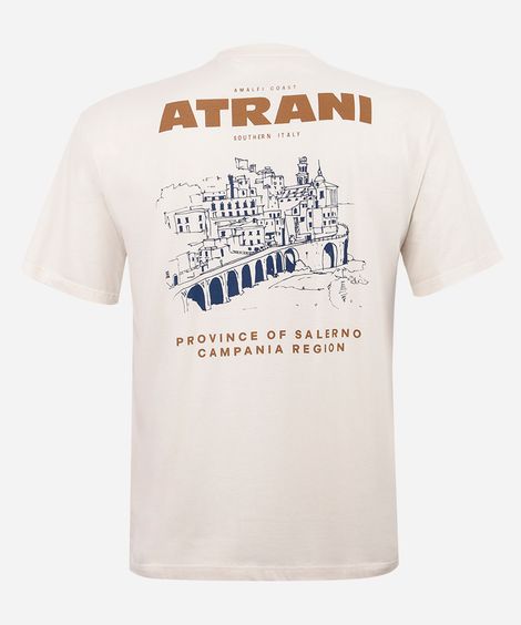 camiseta juvenil de algodão estampada off white