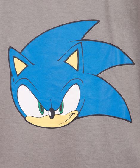 pijama infantil de algodão sonic cinza