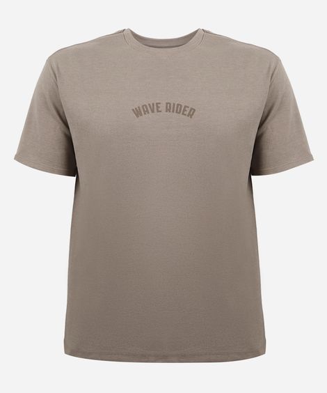 camiseta juvenil com algodão wave rider bege