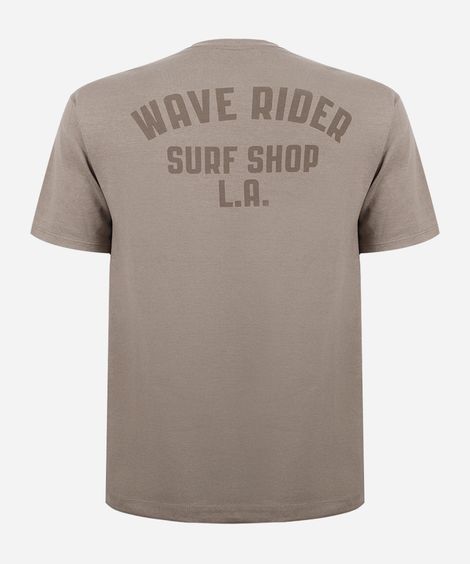 camiseta juvenil com algodão wave rider bege