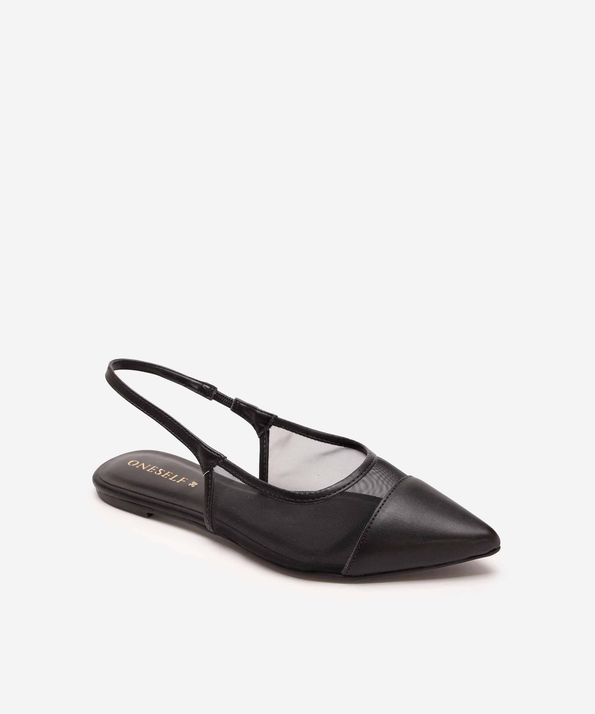 sapatilha feminina slingback telinha oneself preta