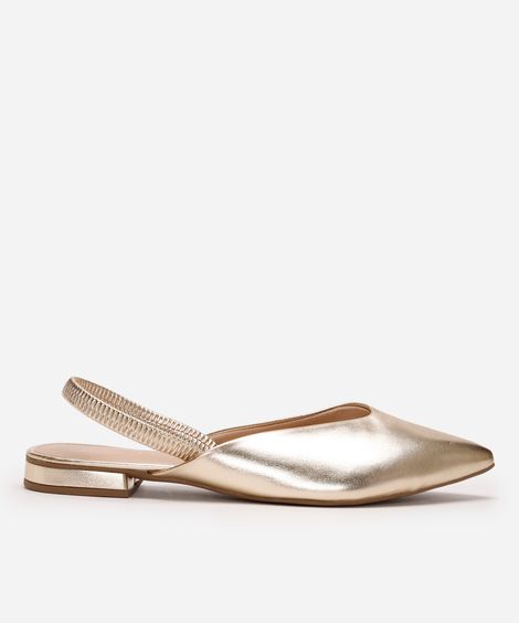 sapatilha feminina slingback oneself dourada