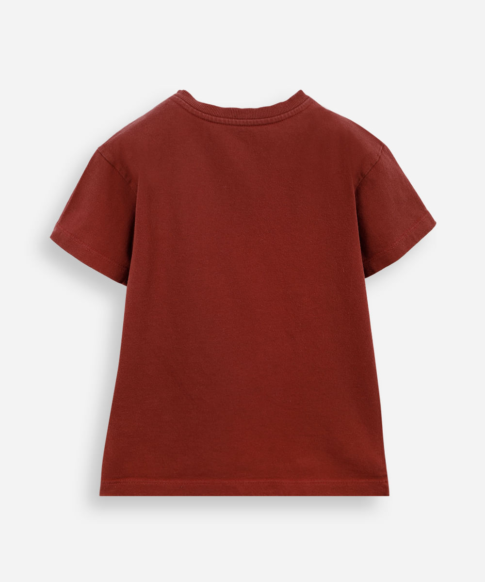 camiseta infantil de algodão enjoy vermelha
