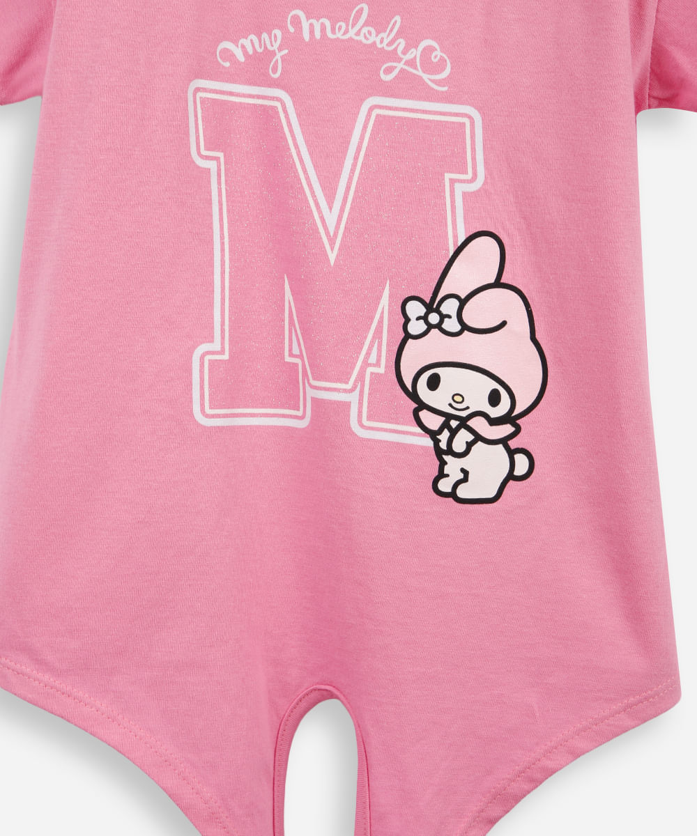 conjunto infantil my melody moletinho rosa