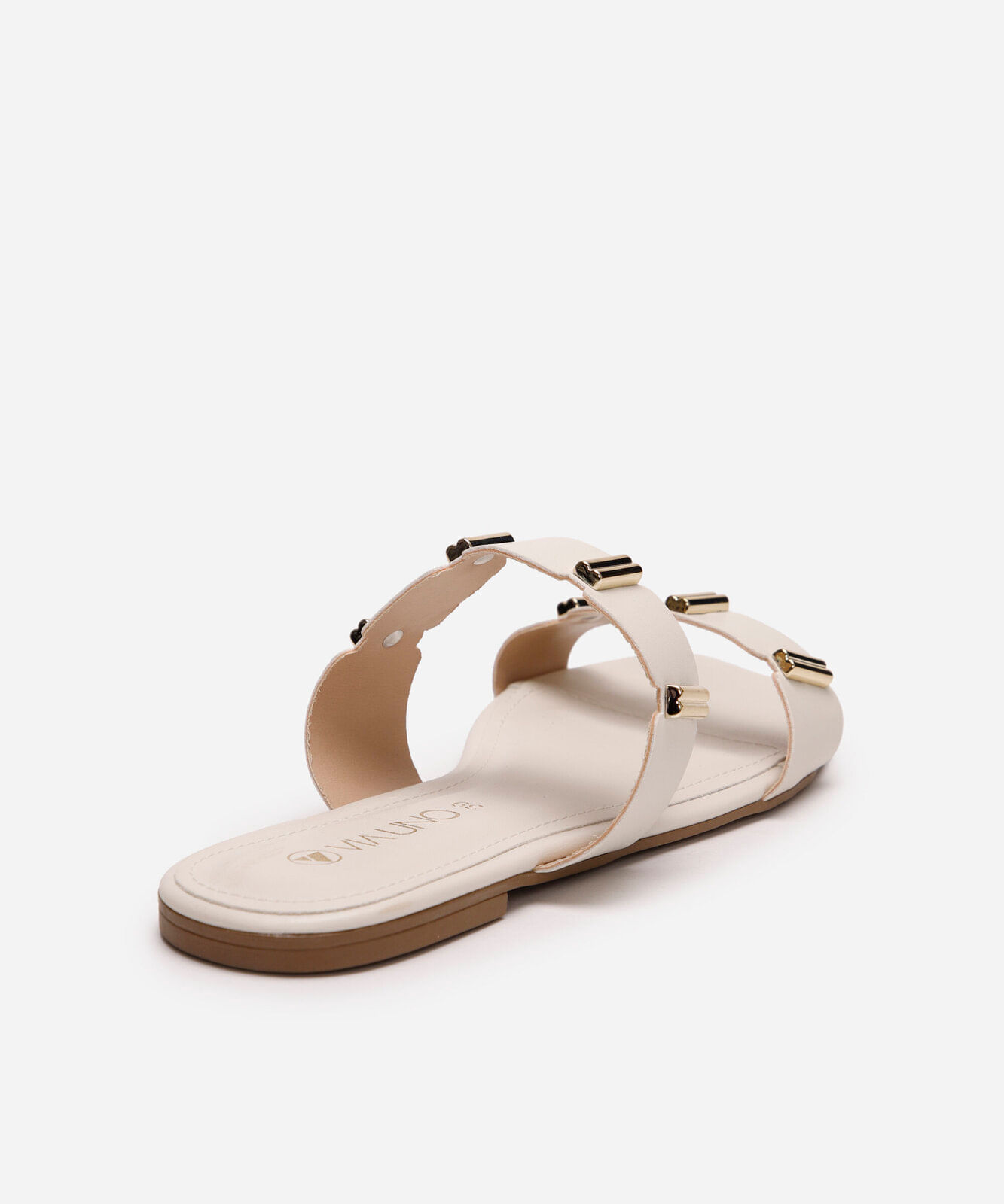 rasteirinha via uno com tira geométrica off white