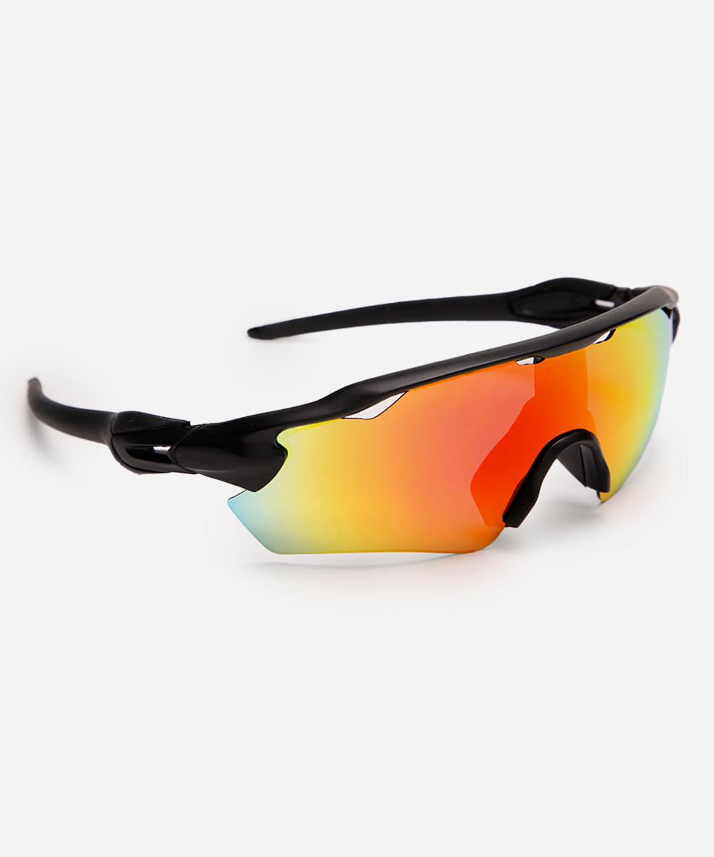 óculos de sol esportivo unissex preto