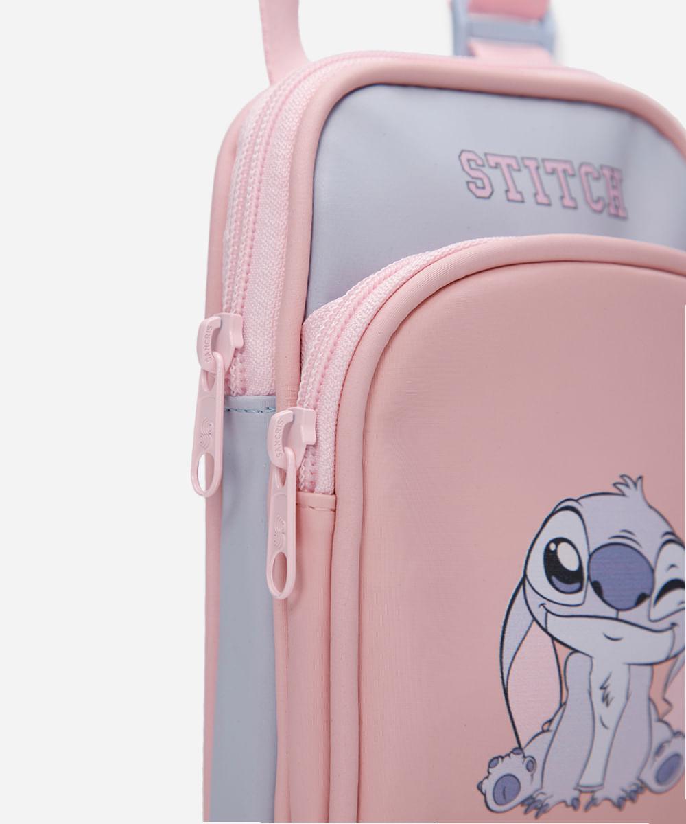 bolsa shoulder bag infantil stitch rosa