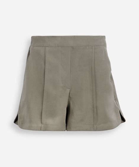 short de alfaiataria juvenil com nervura verde