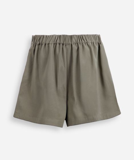 short de alfaiataria juvenil com nervura verde