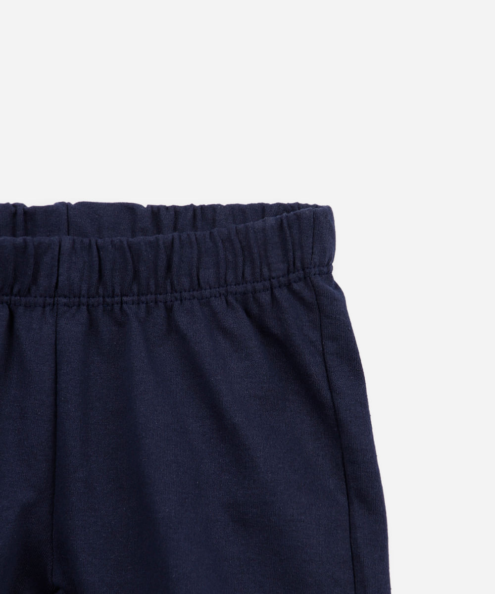 conjunto curto infantil de algodão patrulha canina off white