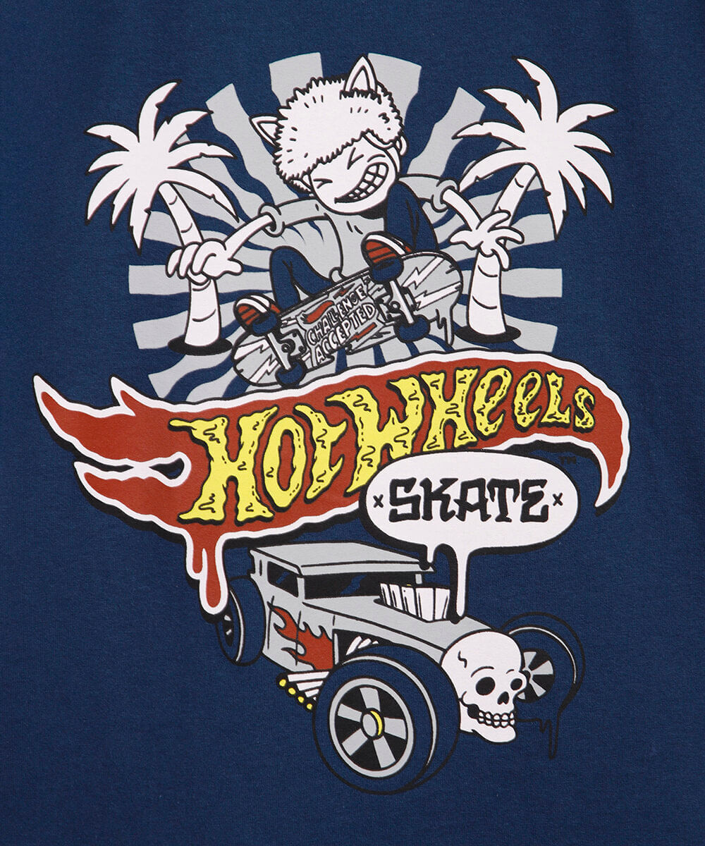 camiseta infantil de algodão hot wheels com brinde azul