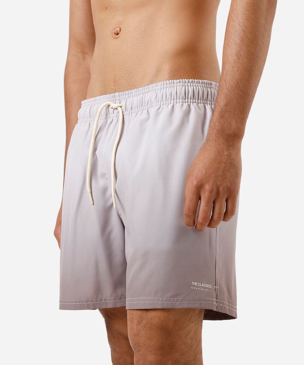shorts cos elástico estampado gradiente bege