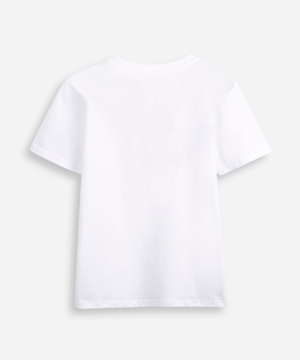 camiseta infantil de algodão capygoods com brinde canetinhas laváveis off white