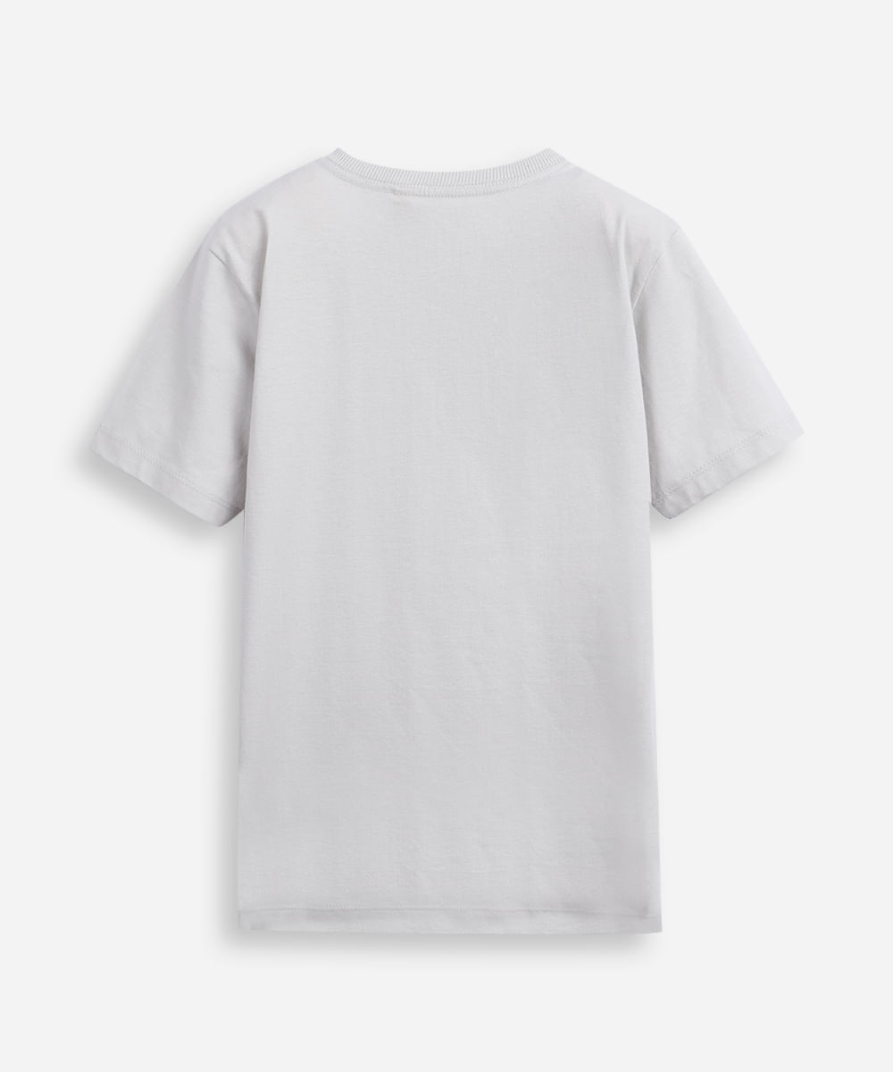 camiseta infantil de algodão homem aranha cinza