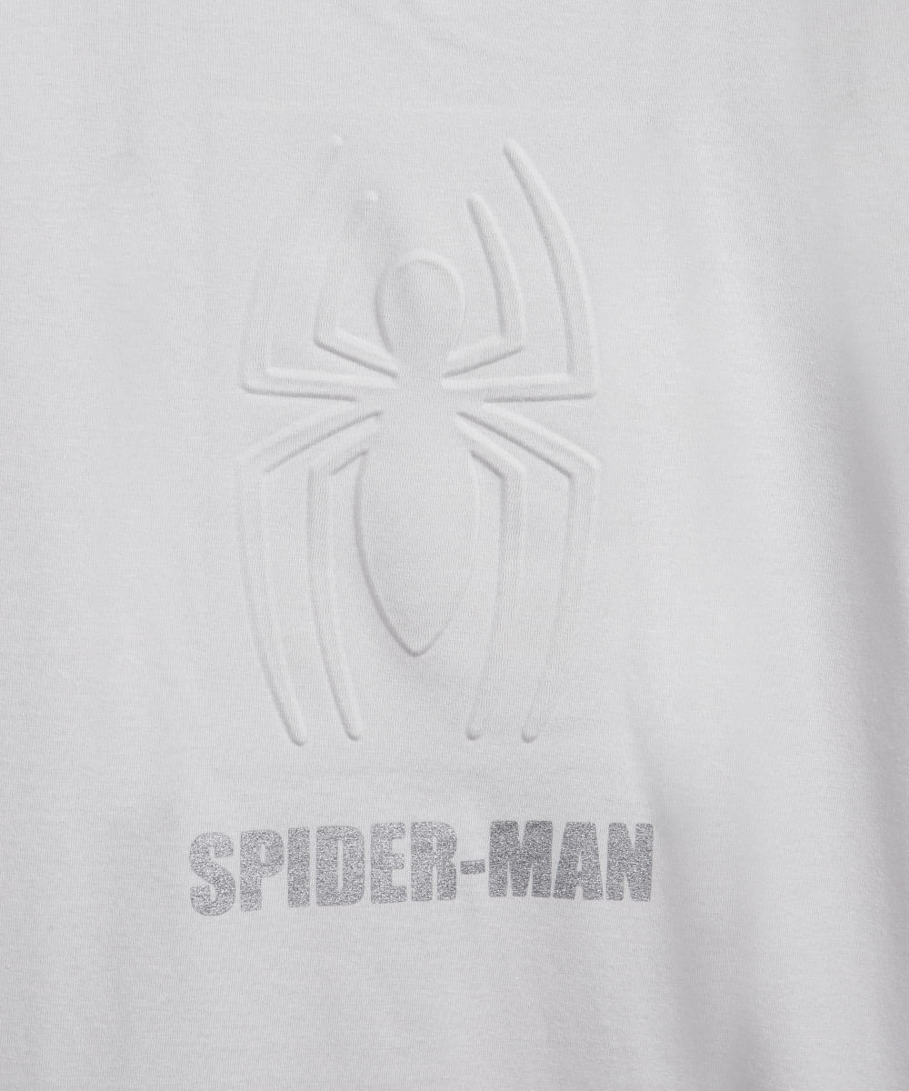camiseta infantil de algodão homem aranha cinza