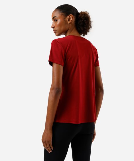 camiseta esportiva manga curta vinho