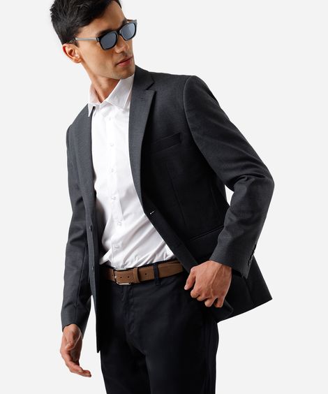 blazer masculino de alfaiataria cinza