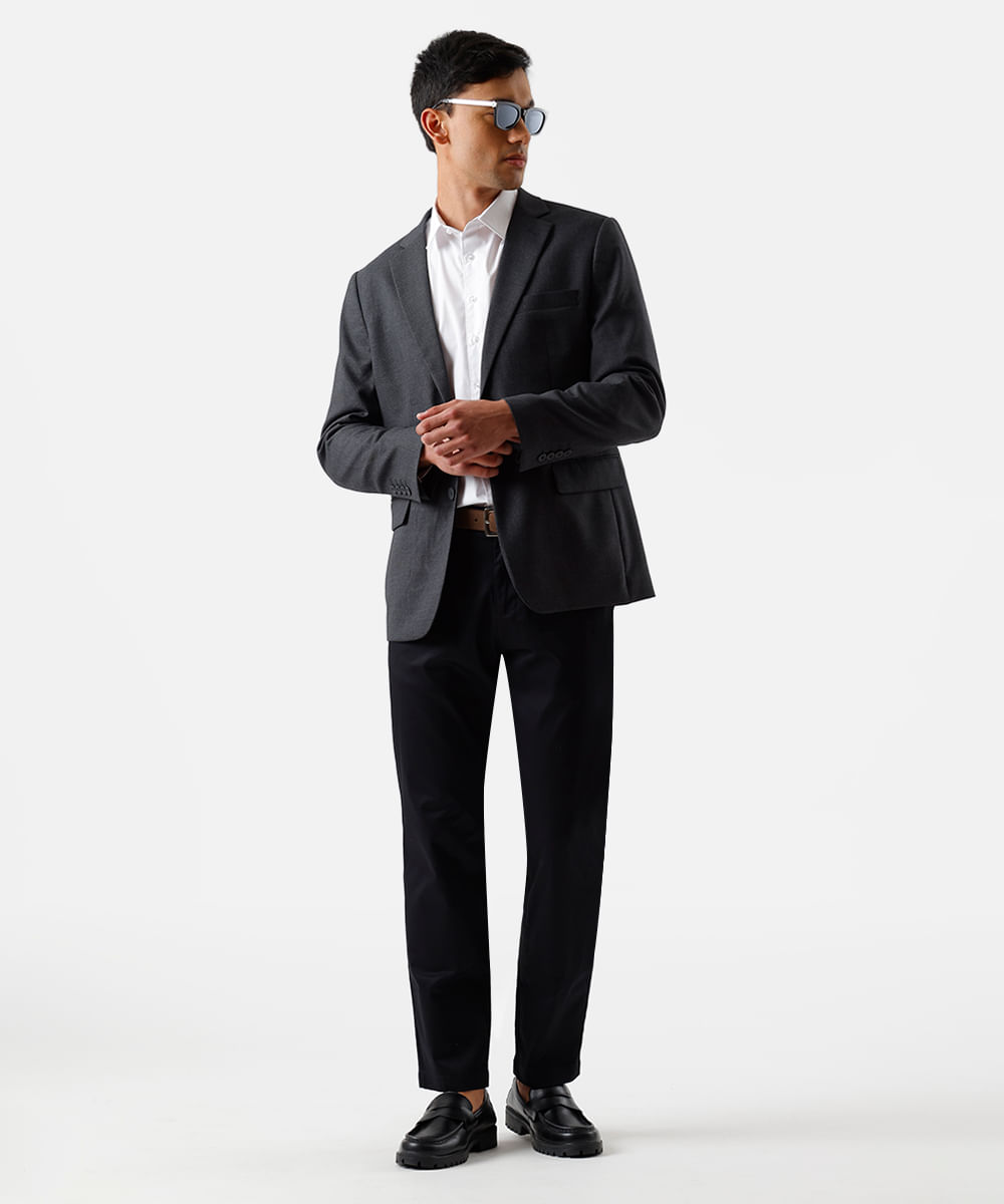 blazer masculino de alfaiataria cinza
