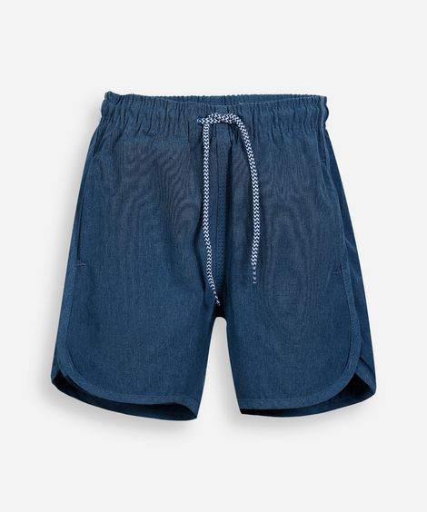 bermuda boardshort infantil lisa azul
