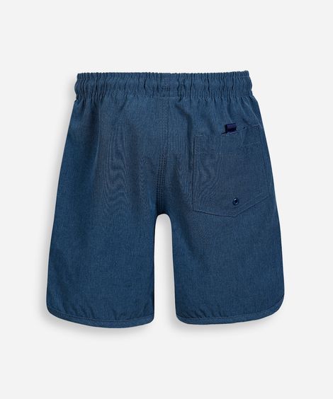 bermuda boardshort infantil lisa azul