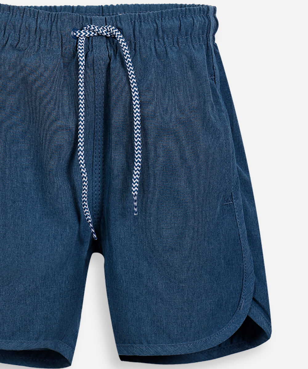 bermuda boardshort infantil lisa azul