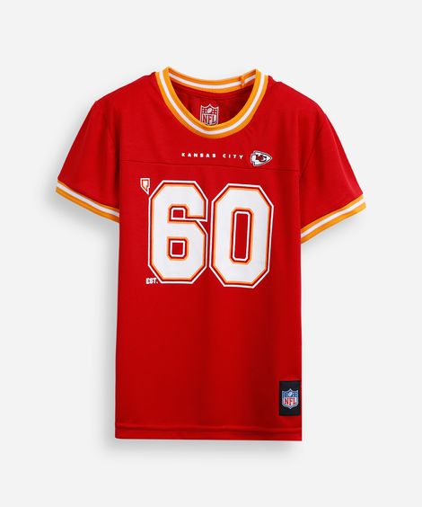 camiseta infantil esportiva kansas city nfl vermelha