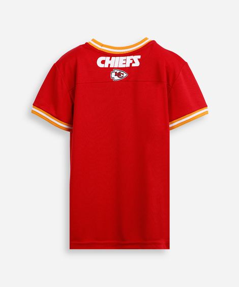 camiseta infantil esportiva kansas city nfl vermelha