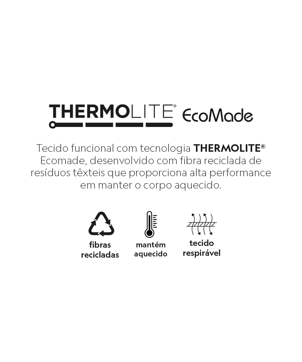 blusa slim masculina manga longa thermolite preta