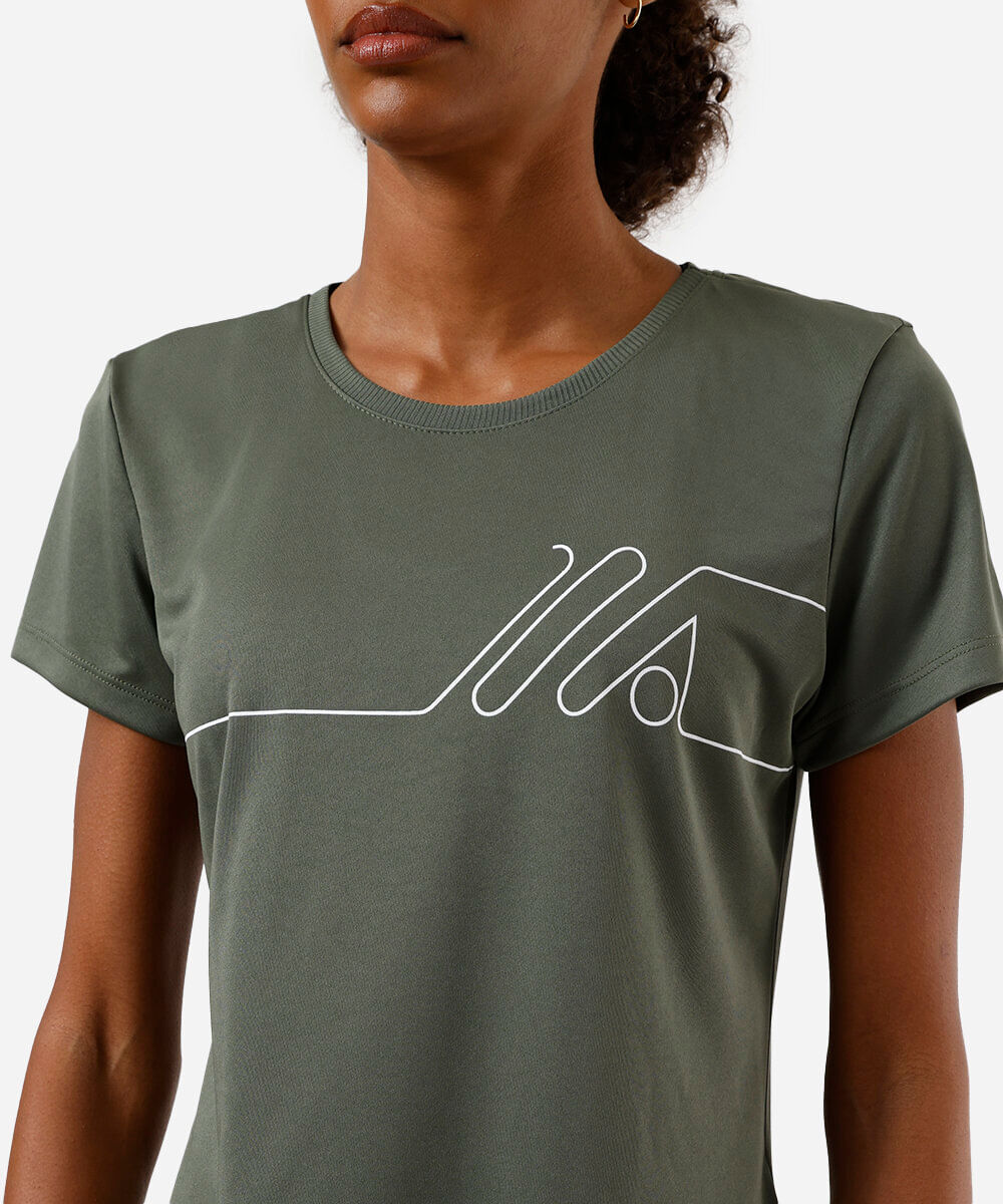 camiseta esportiva manga curta verde