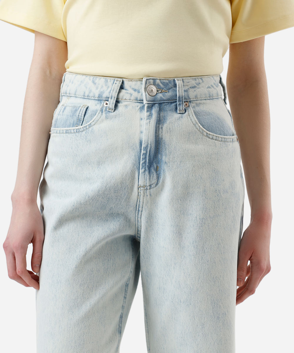 calça wide leg slim feminina jeans azul