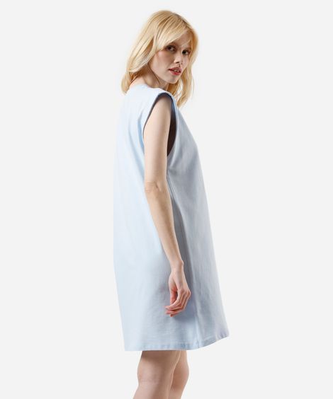 vestido feminino de algodão básico muscle azul