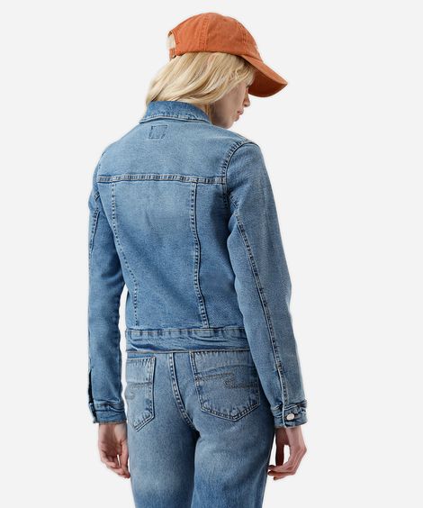 jaqueta feminina jeans azul