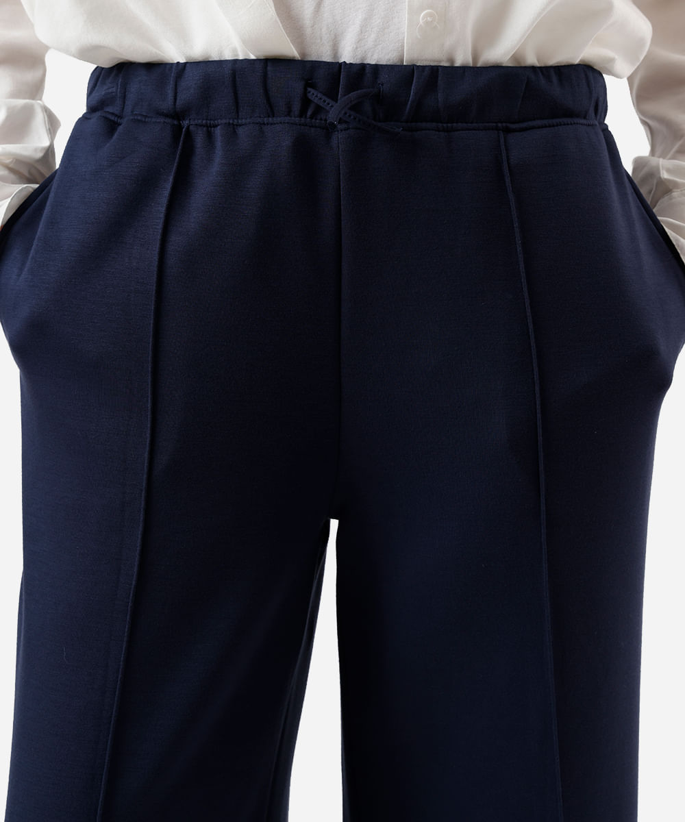 calça jogger básica feminina com nervura azul