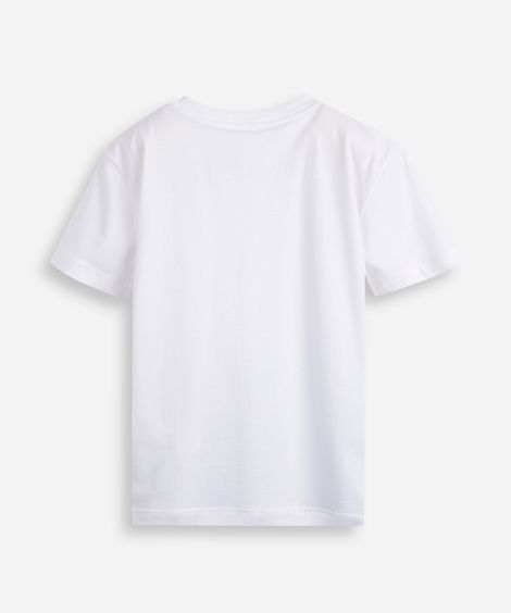 camiseta de algodão infantil bicolor sunset day off white