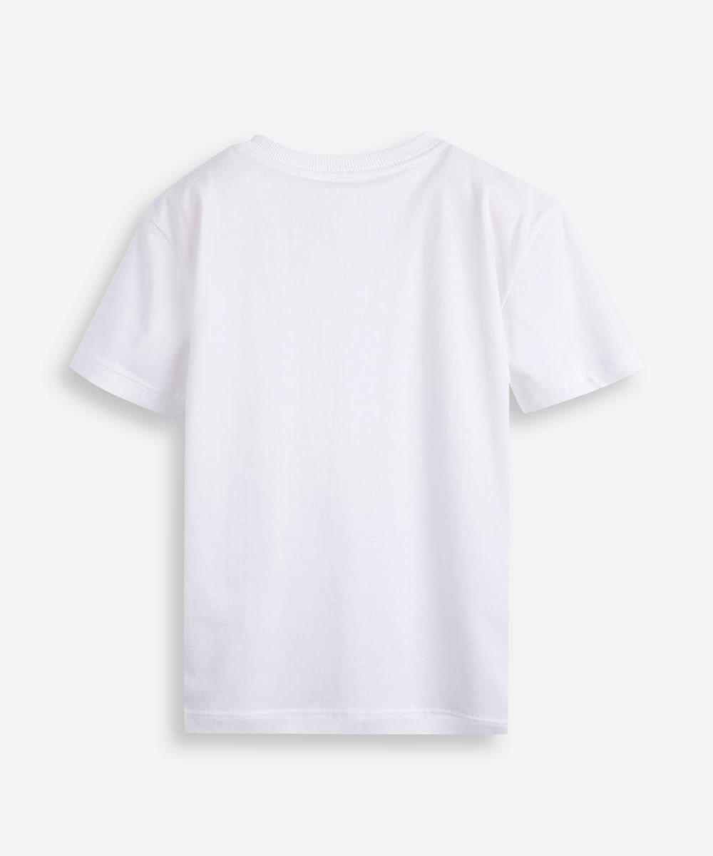 camiseta de algodão infantil bicolor sunset day off white