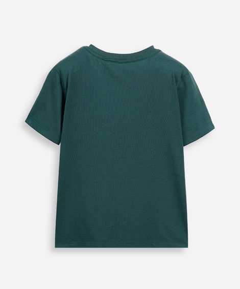camiseta infantil com algodão texturizada snoopy verde