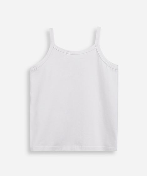 regata de algodão infantil com babado off white