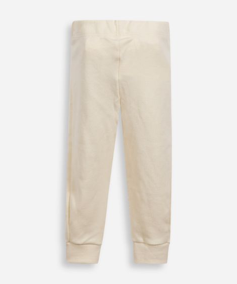 calça jogger infantil de algodão cós elástico amarela