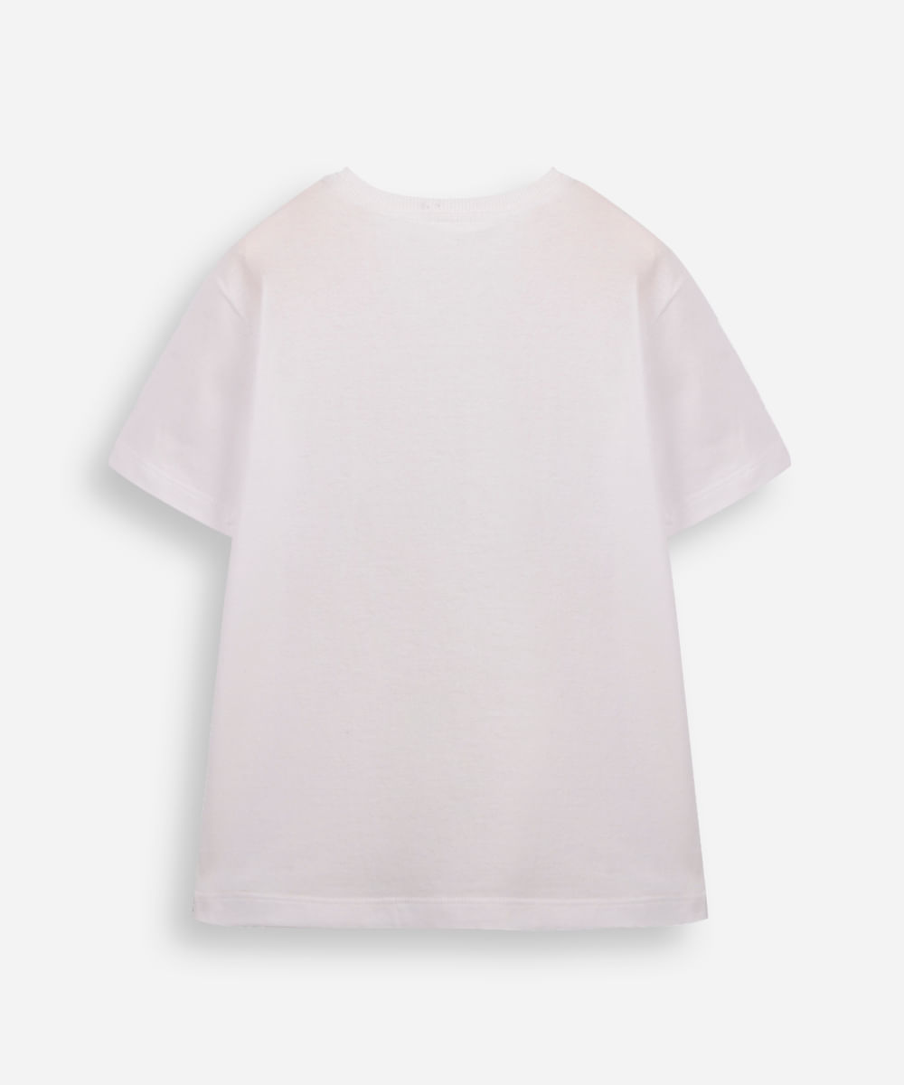 camiseta infantil de algodão hot wheels com brinde off white