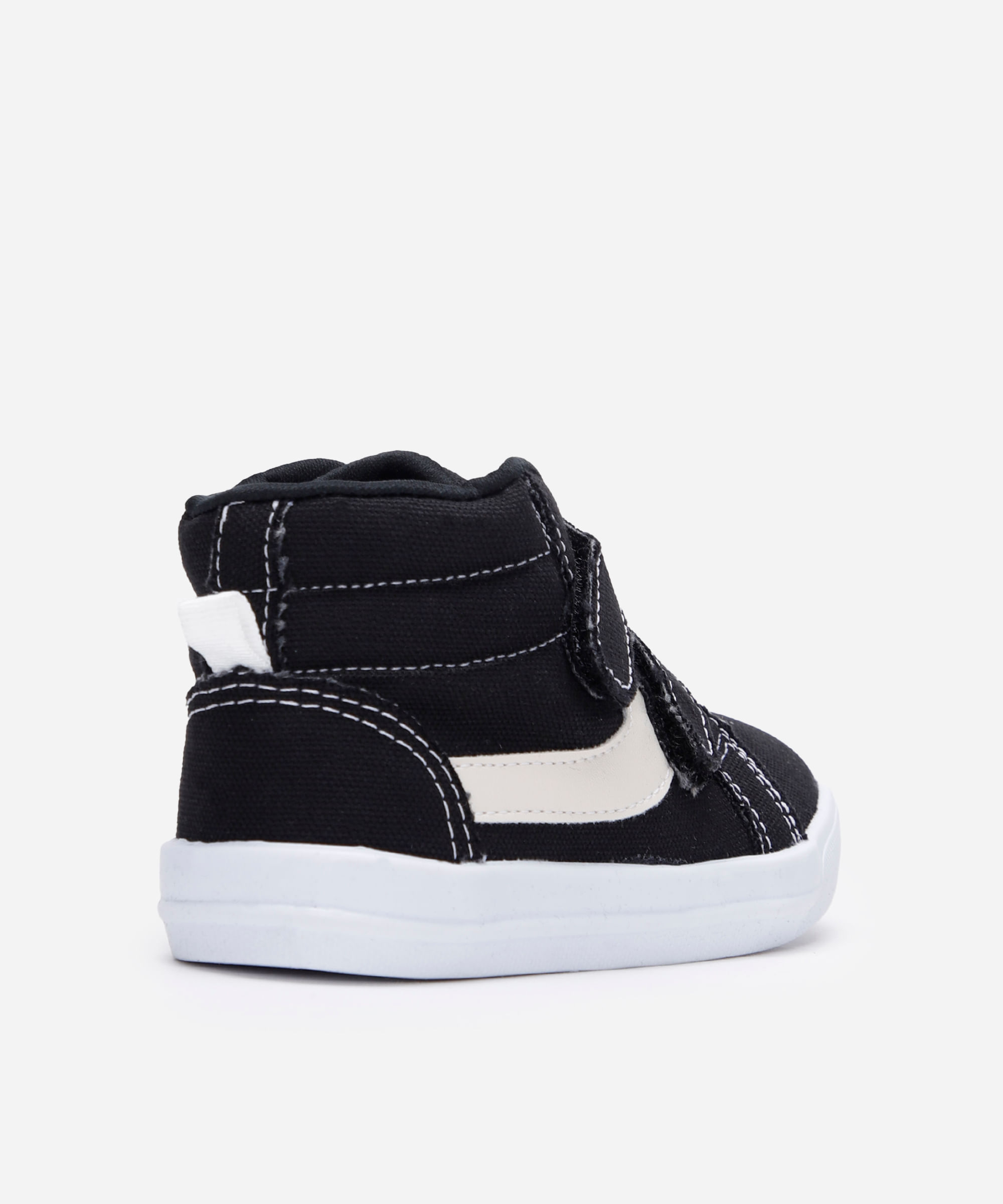 tênis cano alto infantil com velcro preto