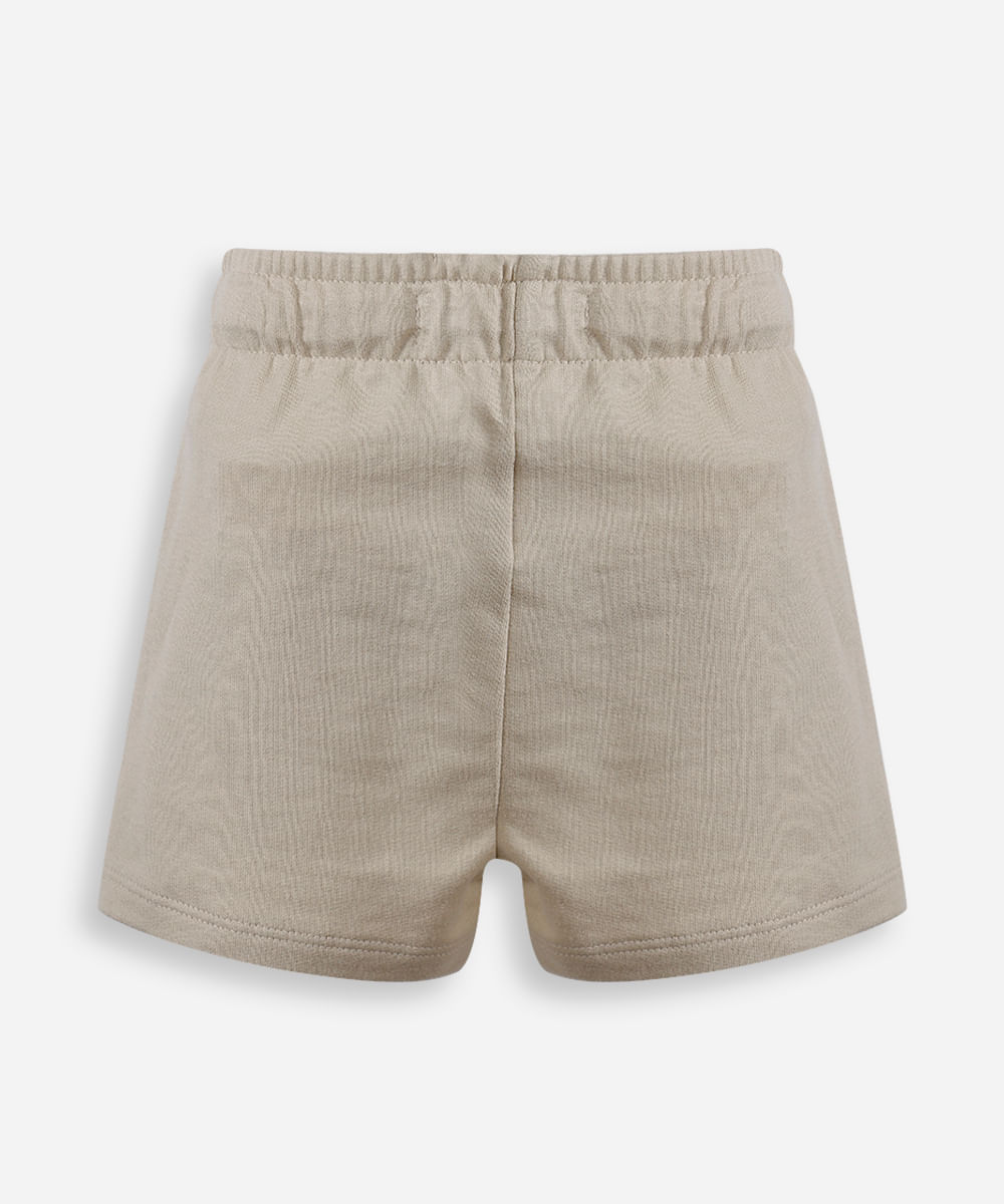 kit de 2 shorts infantis de moletom cós elástico colorido