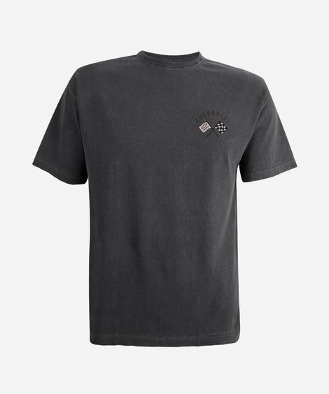 camiseta oversized juvenil de algodão estonada chevrolet cinza