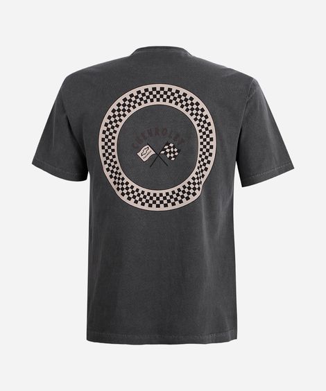 camiseta oversized juvenil de algodão estonada chevrolet cinza