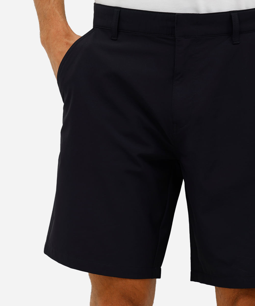 short masculino boardshort walk com botão embutido preto