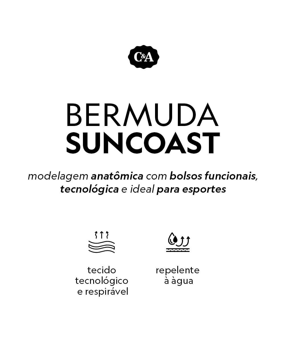 short masculino boardshort walk com botão embutido preto