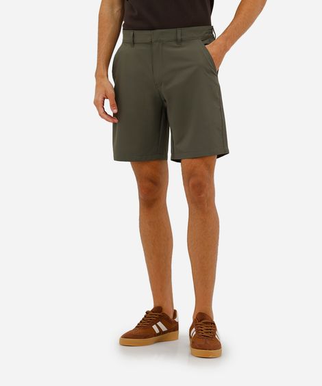 short masculino boardshort walk com botão embutido verde
