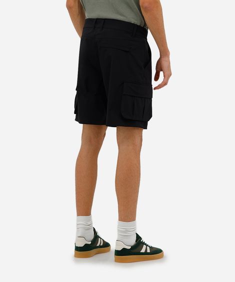 short boardshort masculino de poliamida preto